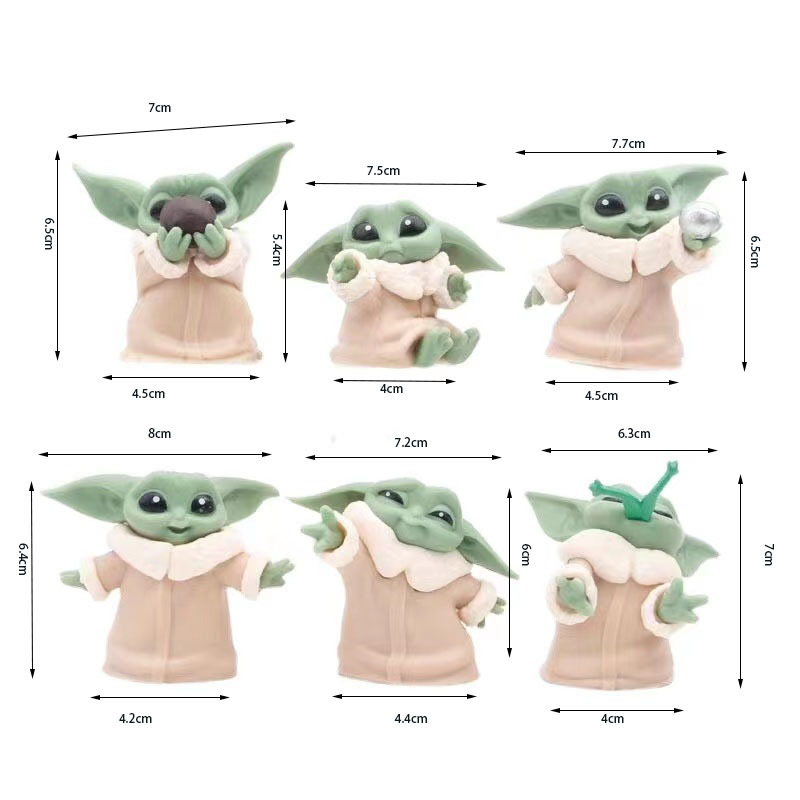 6PCS Star Wars 4-6cm ToyS Mast - огляд і ціна Baby Yoda Products