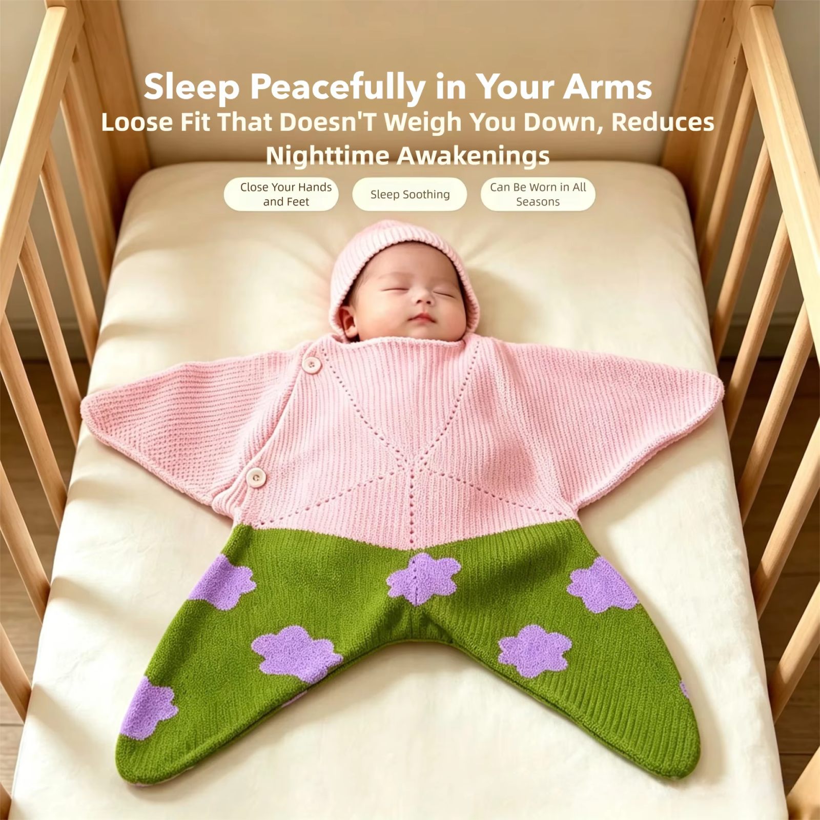 Baby Swaddle Blanket Knitted S - огляд і ціна Baby Sleep Sack