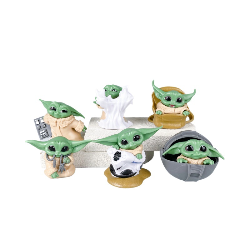New 6pcs/set Baby Yoda Grogu M - огляд і ціна Baby Yoda Products